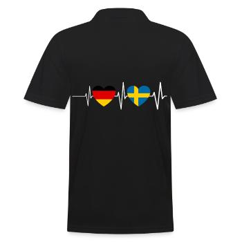 Suède Suédois Suédois Battement de Coeur - Polo Homme - noir - Dos - Kai (181cm)