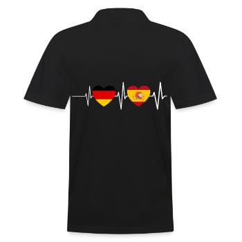 Spaniard Germany Spanish Heart - Men's Polo Shirt - black - Back - Kai (181cm)