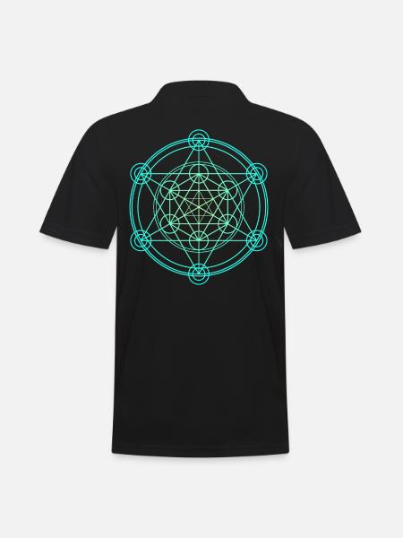 Merkaba Géométrie sacrée - Polo Homme - noir