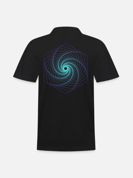 Sacred Geometry Spiralle - Men's Polo Shirt - black
