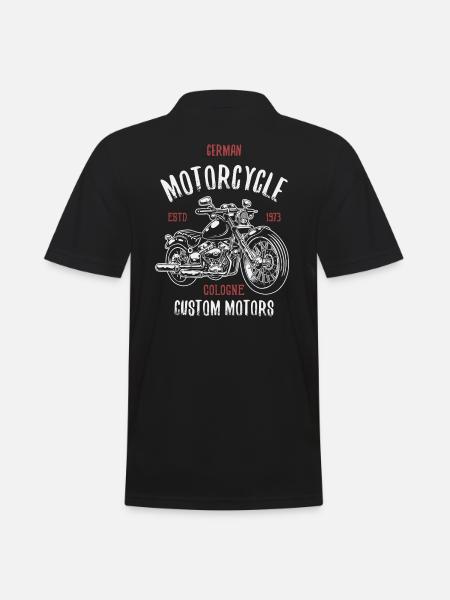 Motorcycle Cologne German Custom Motors - Men's Polo Shirt - black