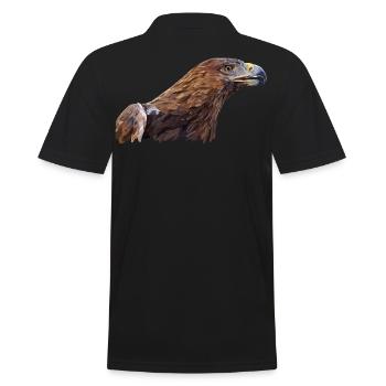 Steinadler - Männer Poloshirt - Schwarz - Hinten - Kai (181cm)