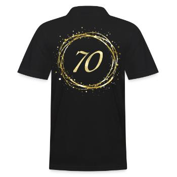 70 - Männer Poloshirt - Schwarz - Hinten - Kai (181cm)