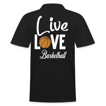 It's Basketball Y'all - Men's Polo Shirt - black - Back - Kai (181cm)