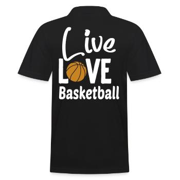 Es ist Basketball y'all - Männer Poloshirt - Schwarz - Hinten - Kai (181cm)