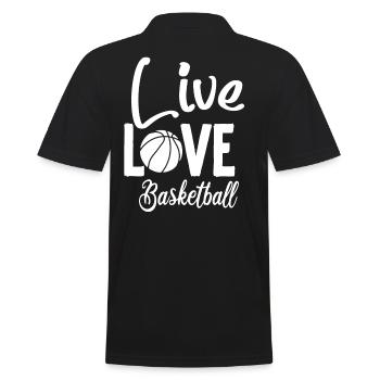 It's Basketball Y'all - Men's Polo Shirt - black - Back - Kai (181cm)