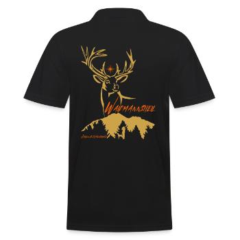 Jäger Geschenk Waidmannsheil-Jagen ist Naturschutz - Männer Poloshirt - Schwarz - Hinten - Kai (181cm)