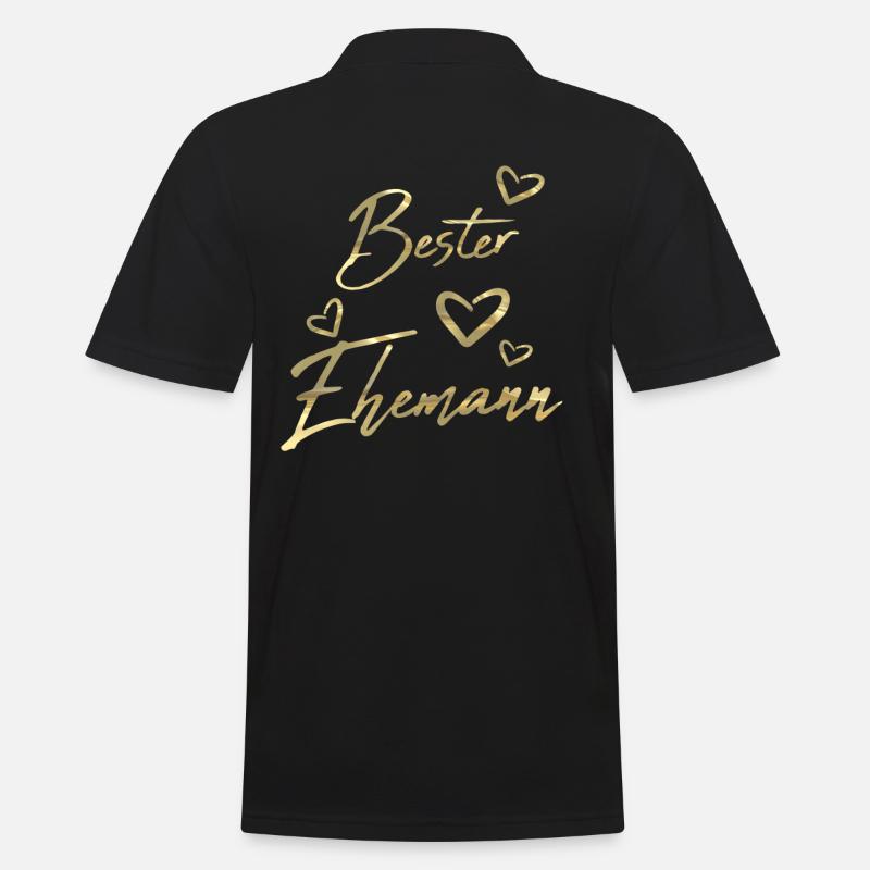 Bester Ehemann Gold - Männer Poloshirt - Schwarz