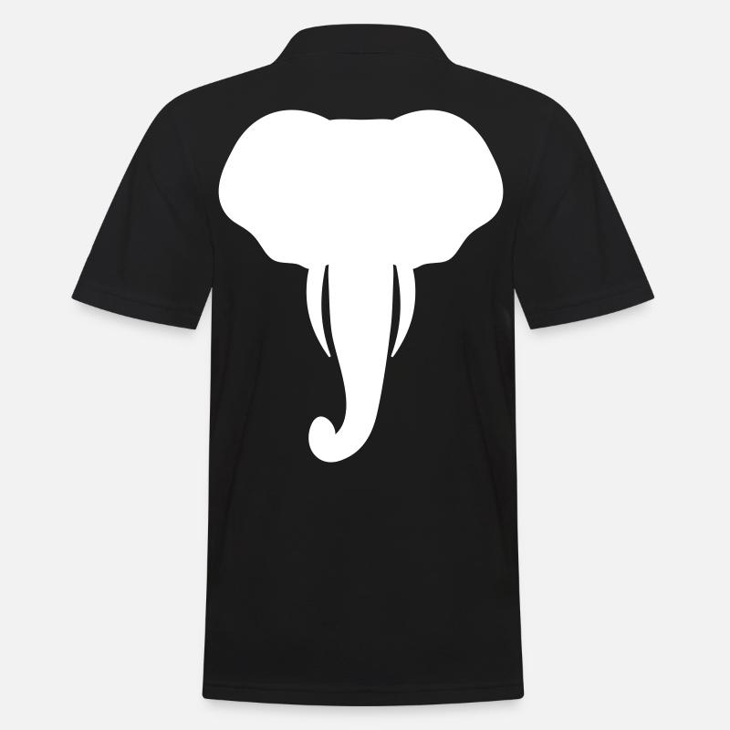Cool Elephant Head Gift - Men's Polo Shirt - black