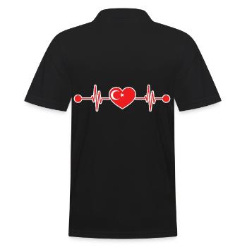 Heartbeat Türkiye Turk Turquie - Polo Homme - noir - Dos - Kai (181cm)