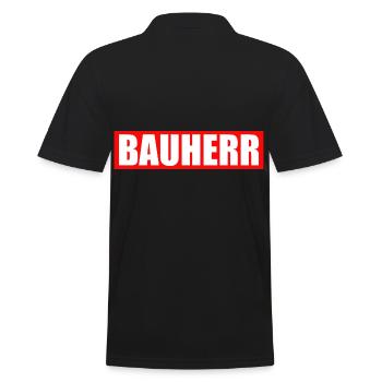 Bauherr - Männer Poloshirt - Schwarz - Hinten - Kai (181cm)