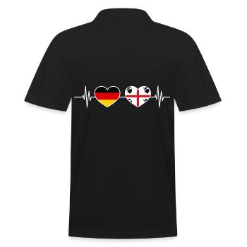 Sarden Herzschlag Sardegna Sardinien - Männer Poloshirt - Schwarz - Hinten - Kai (181cm)