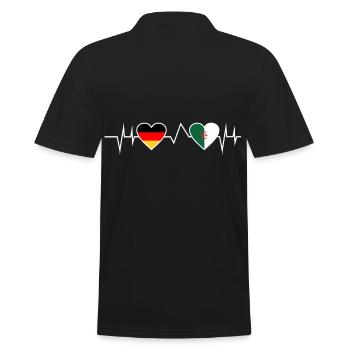 Algerier Deutscher Herzschlag Deutschland Algerien - Männer Poloshirt - Schwarz - Hinten - Kai (181cm)