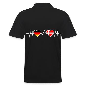 Däne Deutscher Heruschlag Deutschland Dänemark - Männer Poloshirt - Schwarz - Hinten - Kai (181cm)