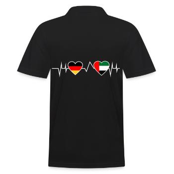 Germany Dubai Heartbeat Gift - Men's Polo Shirt - black - Back - Kai (181cm)