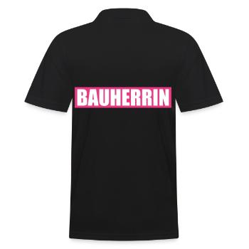 Bauherrin - Männer Poloshirt - Schwarz - Hinten - Kai (181cm)