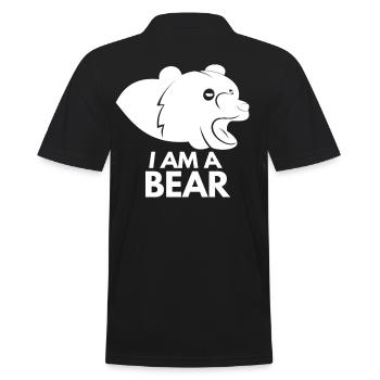 Ours je suis un ours - Polo Homme - noir - Dos - Kai (181cm)