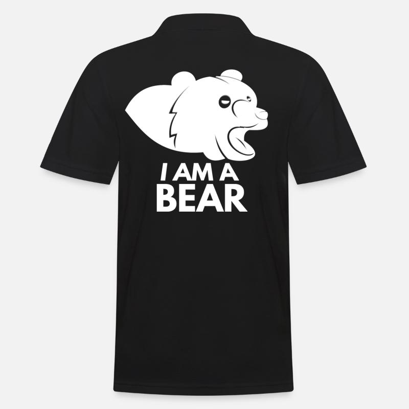 Bären ich bin ein Bär - Männer Poloshirt - Schwarz
