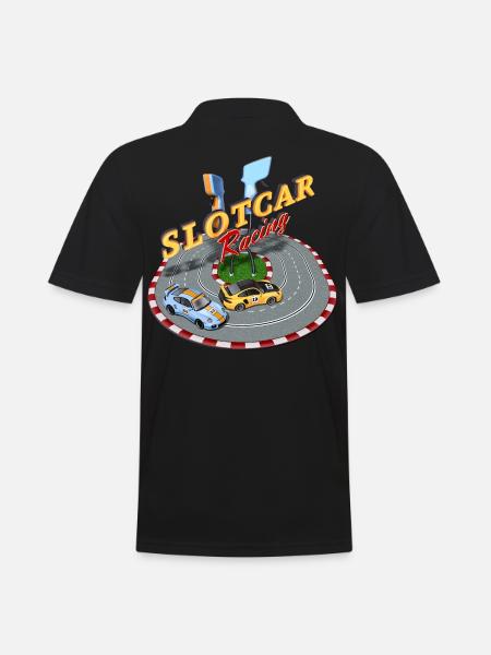Slotcar Racing - Männer Poloshirt - Schwarz