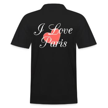 I love Paris - Polo Homme - noir - Dos - Kai (181cm)