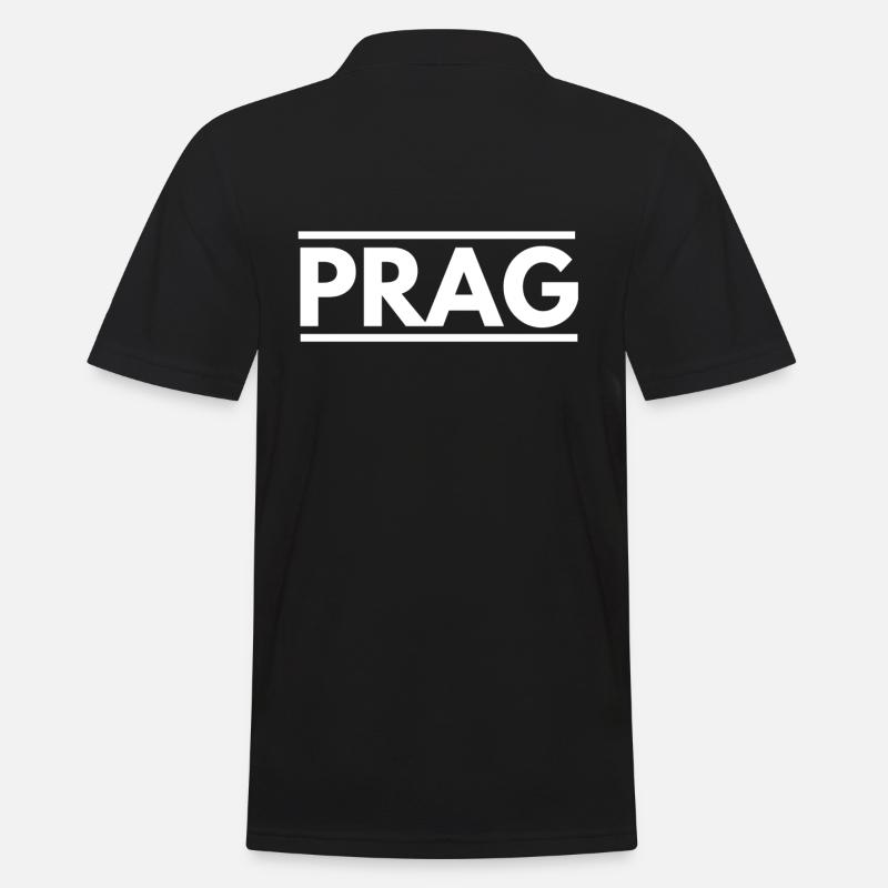 Prag - Männer Poloshirt - Schwarz