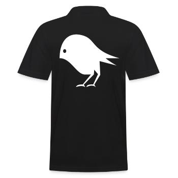 Bird Illustration - Men's Polo Shirt - black - Back - Kai (181cm)