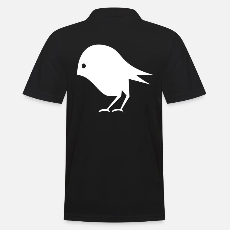 Vogel Abbildung - Männer Poloshirt - Schwarz