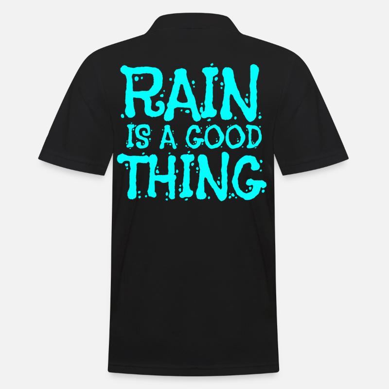 Rain is a good thing - Men's Polo Shirt - black