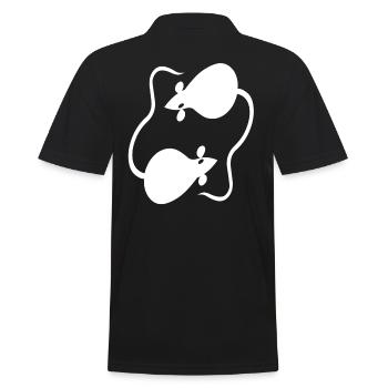 Mäuse - Männer Poloshirt - Schwarz - Hinten - Kai (181cm)