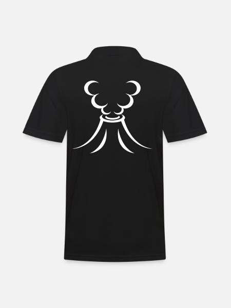 Volcan éclate - Polo Homme - noir