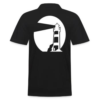 lighthouse - Men's Polo Shirt - black - Back - Kai (181cm)