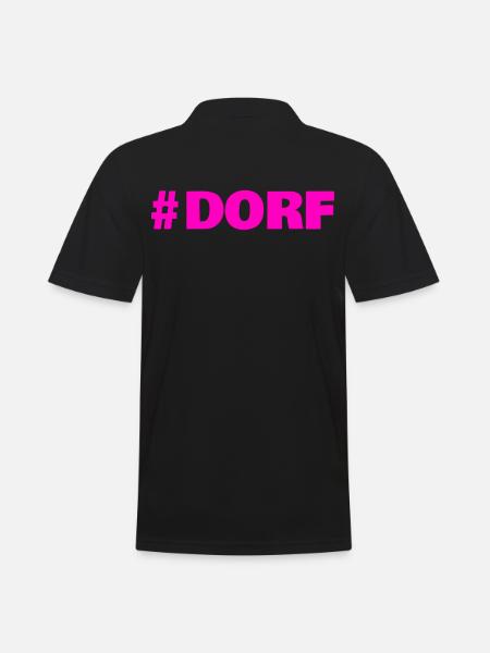 #Dorf - Männer Poloshirt - Schwarz