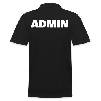 Admin - Men's Polo Shirt - black - Back - Kai (181cm)