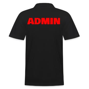 Admin - Men's Polo Shirt - black - Back - Kai (181cm)