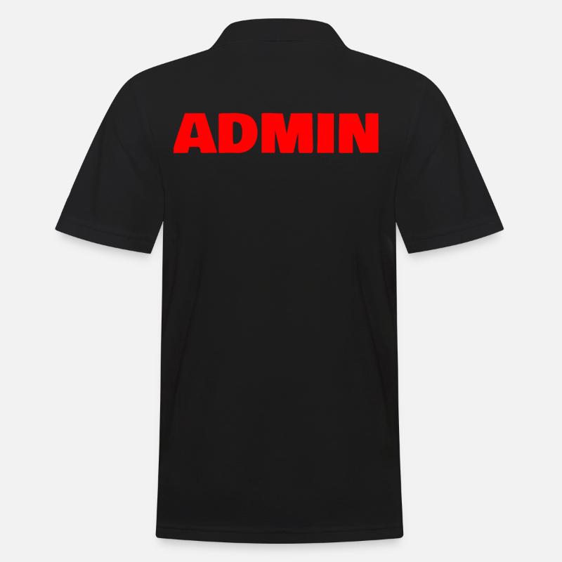 Admin - Männer Poloshirt - Schwarz