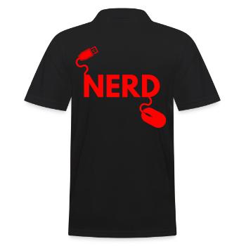 Informatique Nerd - Polo Homme - noir - Dos - Kai (181cm)