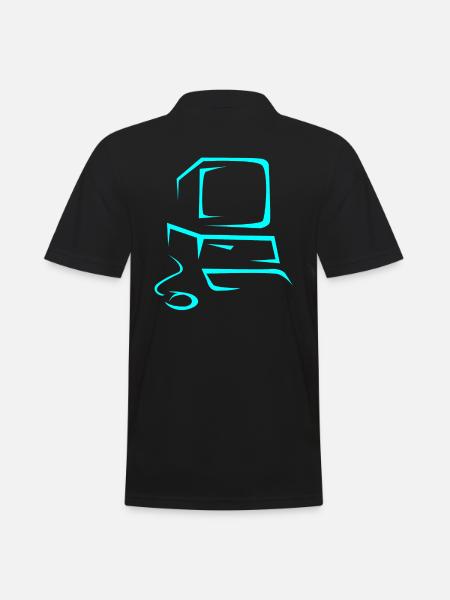 computer - Men's Polo Shirt - black