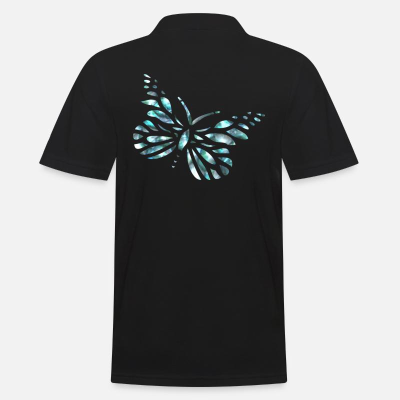 Schmetterling Diamanten - Männer Poloshirt - Schwarz