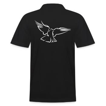Friedenstaube - Männer Poloshirt - Schwarz - Hinten - Kai (181cm)