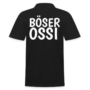 Böser Ossi - Männer Poloshirt - Schwarz - Hinten - Kai (181cm)