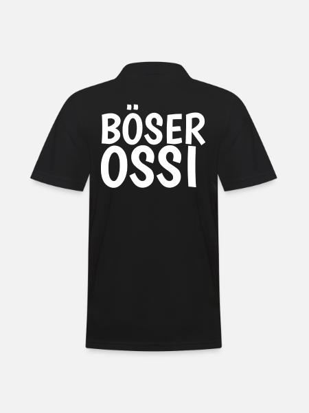 Böser Ossi - Männer Poloshirt - Schwarz