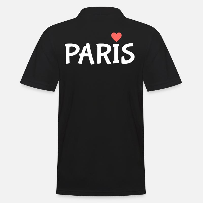 Paris - Männer Poloshirt - Schwarz