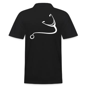 Stéthoscope - Polo Homme - noir - Dos - Kai (181cm)