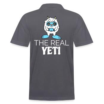YETI - Men's Polo Shirt - charcoal grey - Back - Nico (186cm)