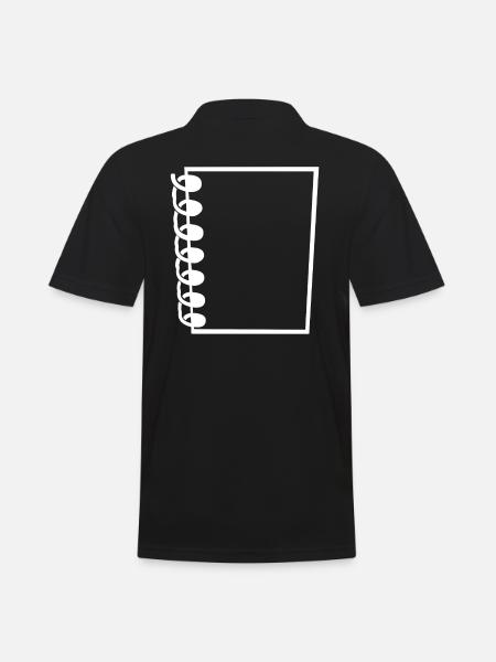 notepad - Men's Polo Shirt - black