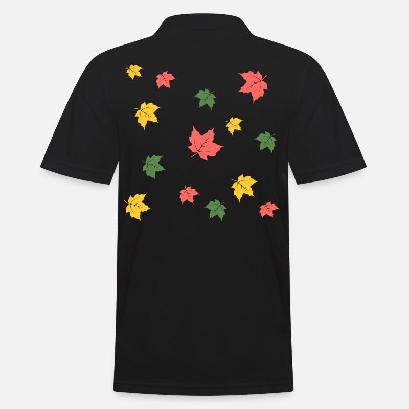 Feuilles d’automne - Polo Homme - noir