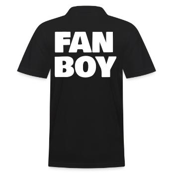 Fan Boy - Men's Polo Shirt - black - Back - Kai (181cm)