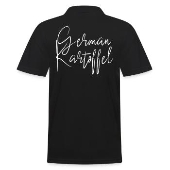 German Kartoffel - Männer Poloshirt - Schwarz - Hinten - Kai (181cm)