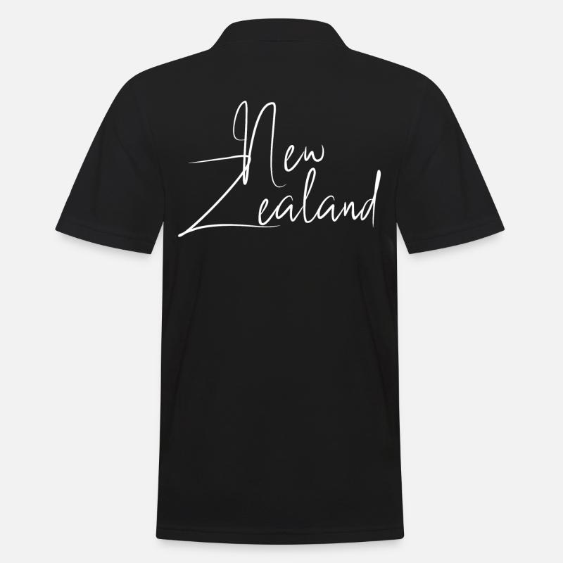 Neuseeland - Männer Poloshirt - Schwarz