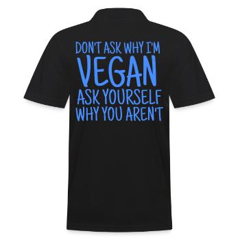 VEGAN VEGANER - Polo Homme - noir - Dos - Kai (181cm)